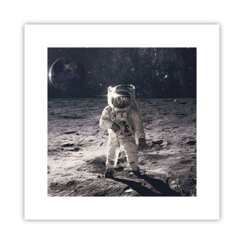 Plakat - Hilsner fra månen - 30x30 cm