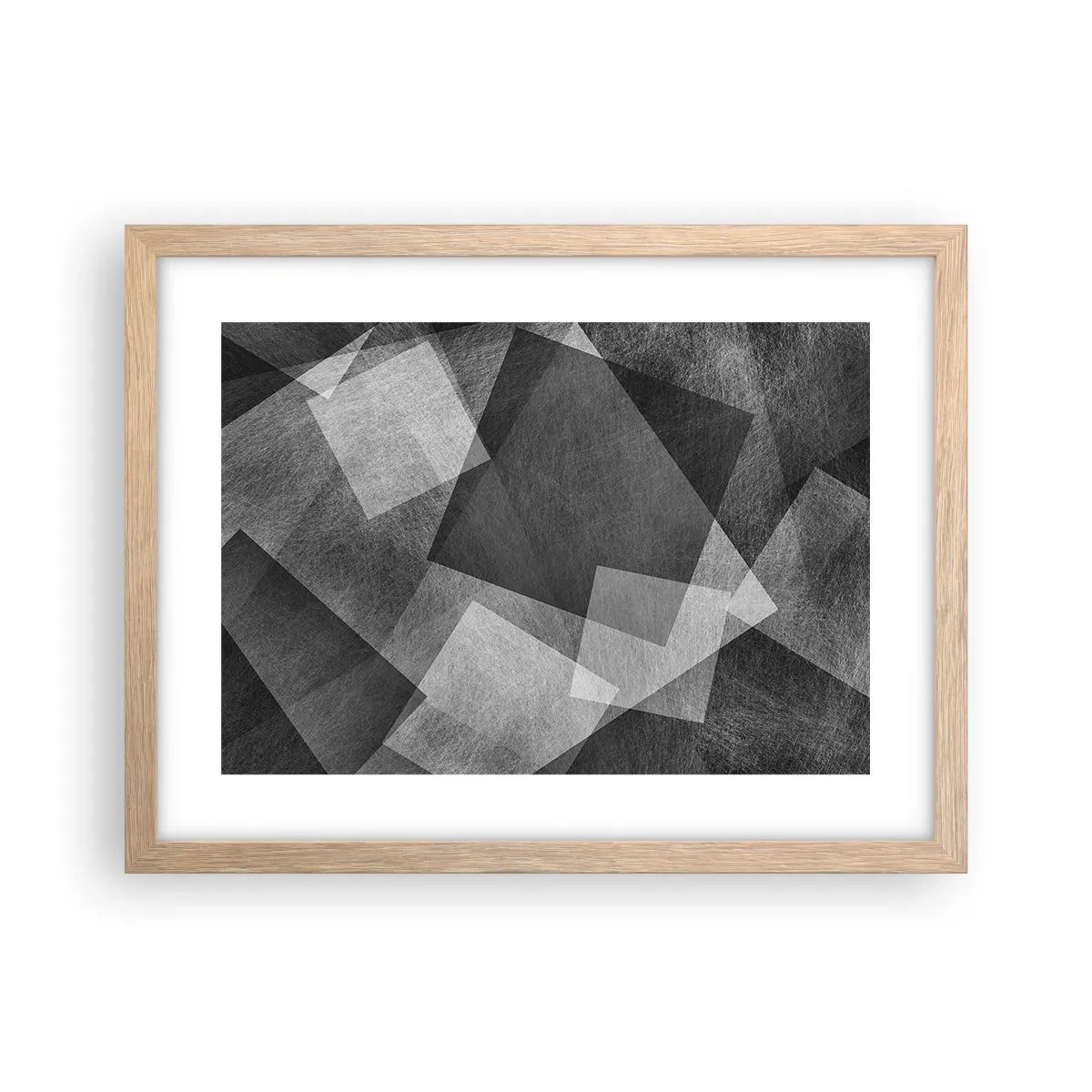 Plakat i ramme af lyst egetræ - Et evigt symbol på bestandighed og orden - 40x30 cm