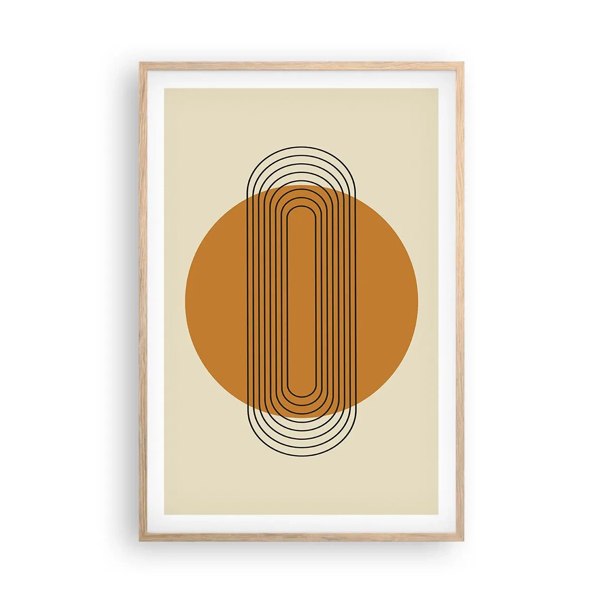 Plakat i ramme af lyst egetræ - Den perfekte plan - 61x91 cm