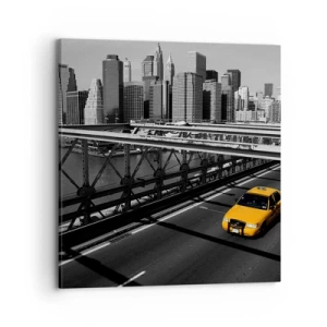 Lærredstryk - Billede på lærred - Storbyens farve - 70x70 cm