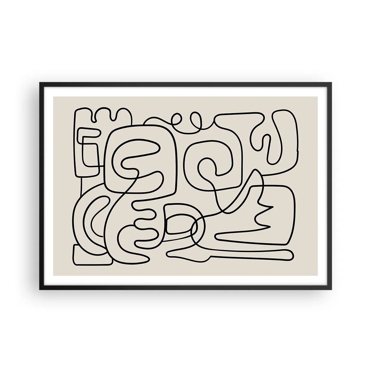 Plakat i sort ramme - På sporet - 100x70 cm