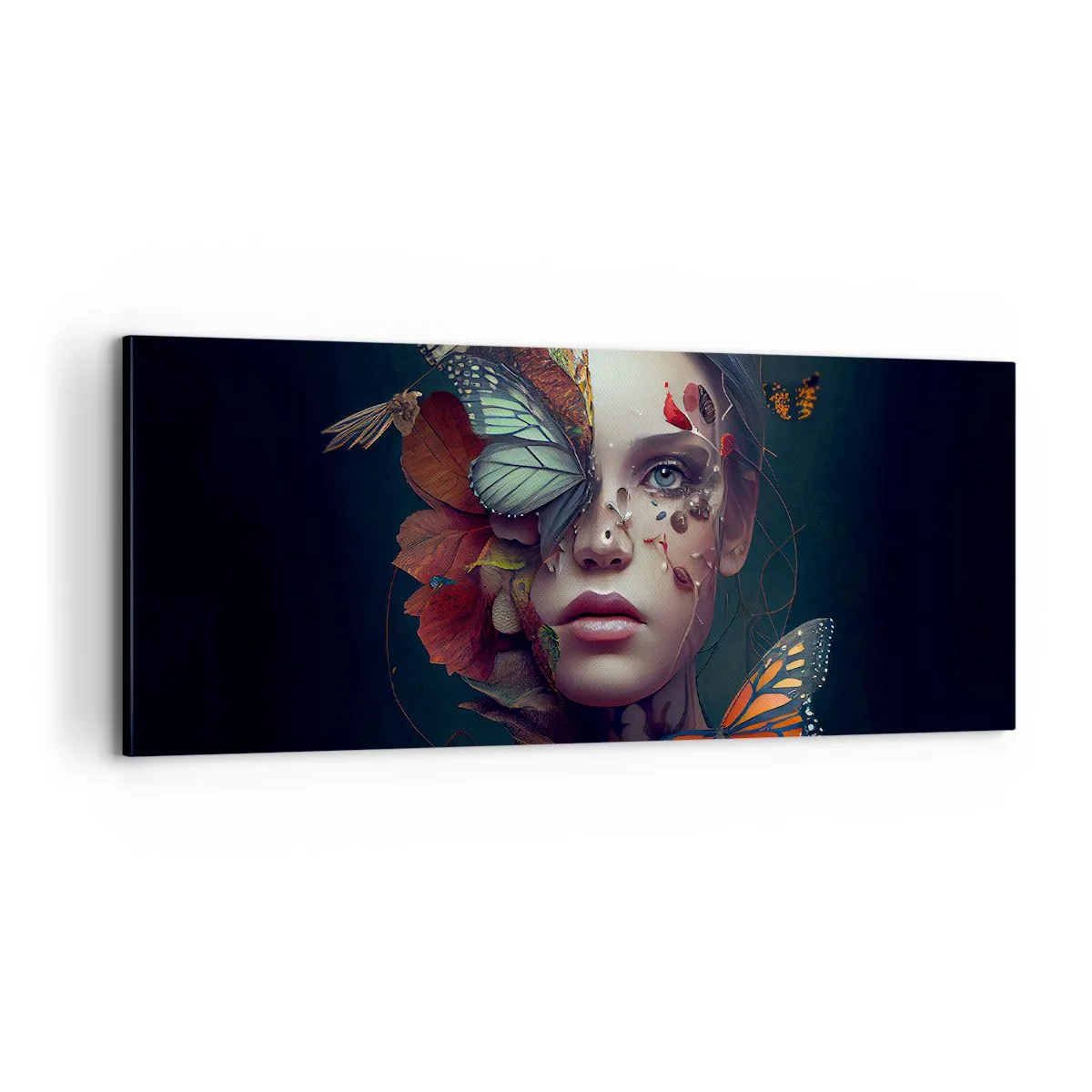 Lærredstryk - Billede på lærred - En vidunderlig metamorfose - 100x40 cm