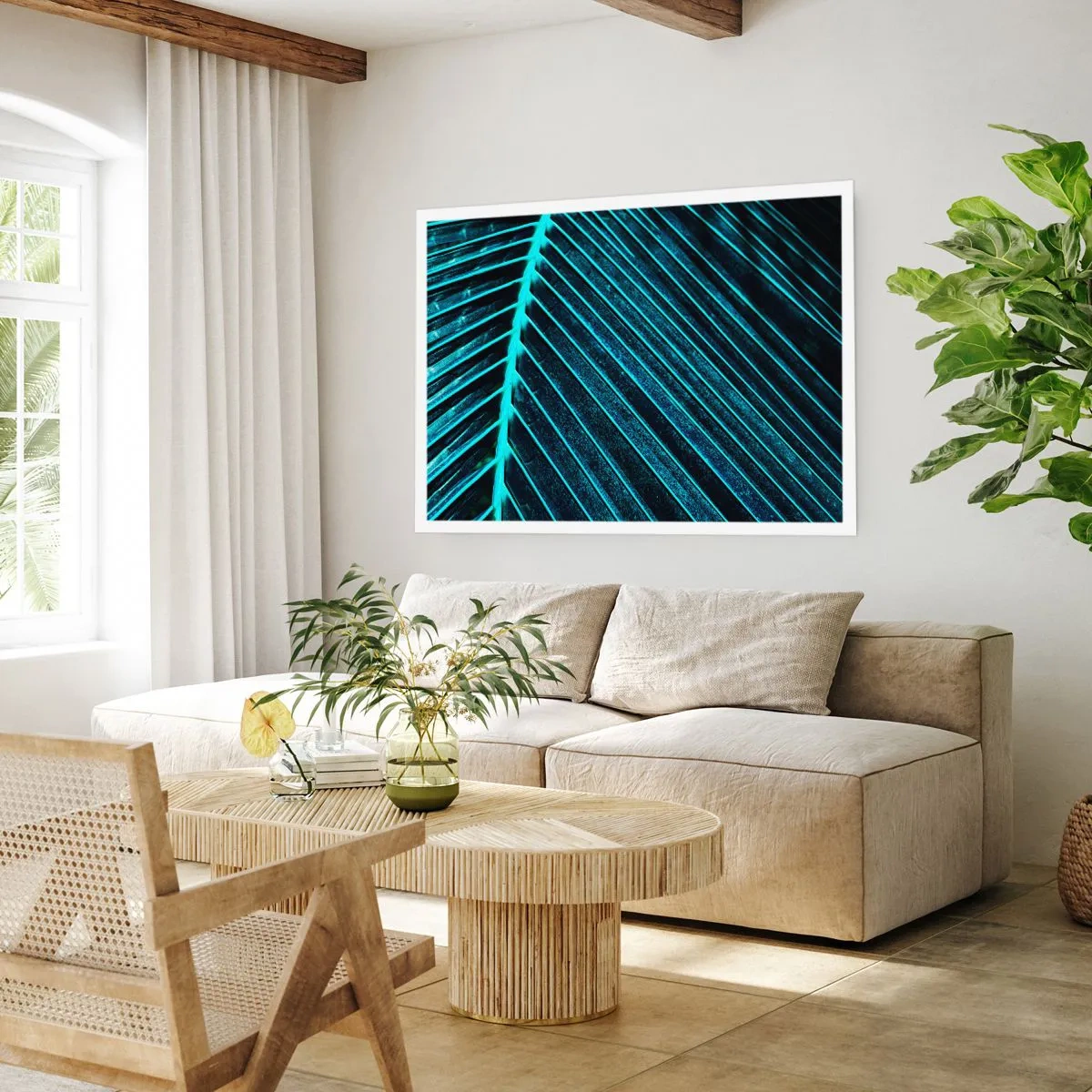 Plakat - Tekstur af grønt - 50x40 cm