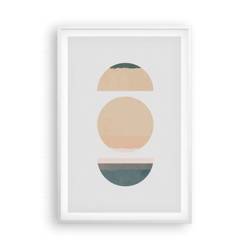 Plakat i hvid ramme - Hjul for hjul - 61x91 cm