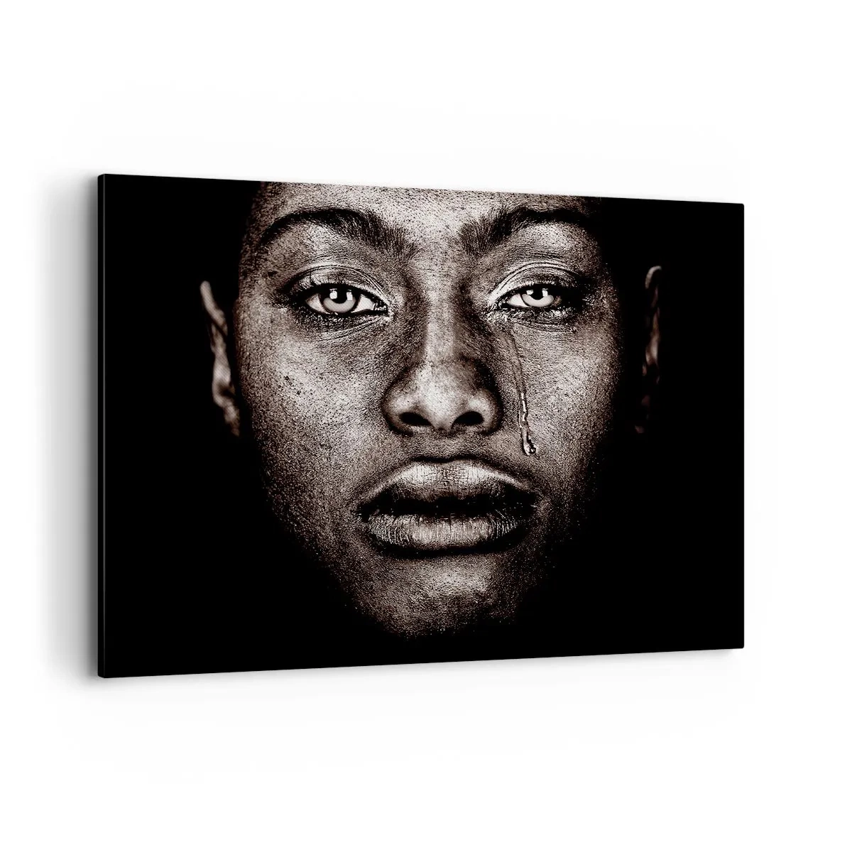 Lærredstryk - Billede på lærred - Én tåre - 100x70 cm