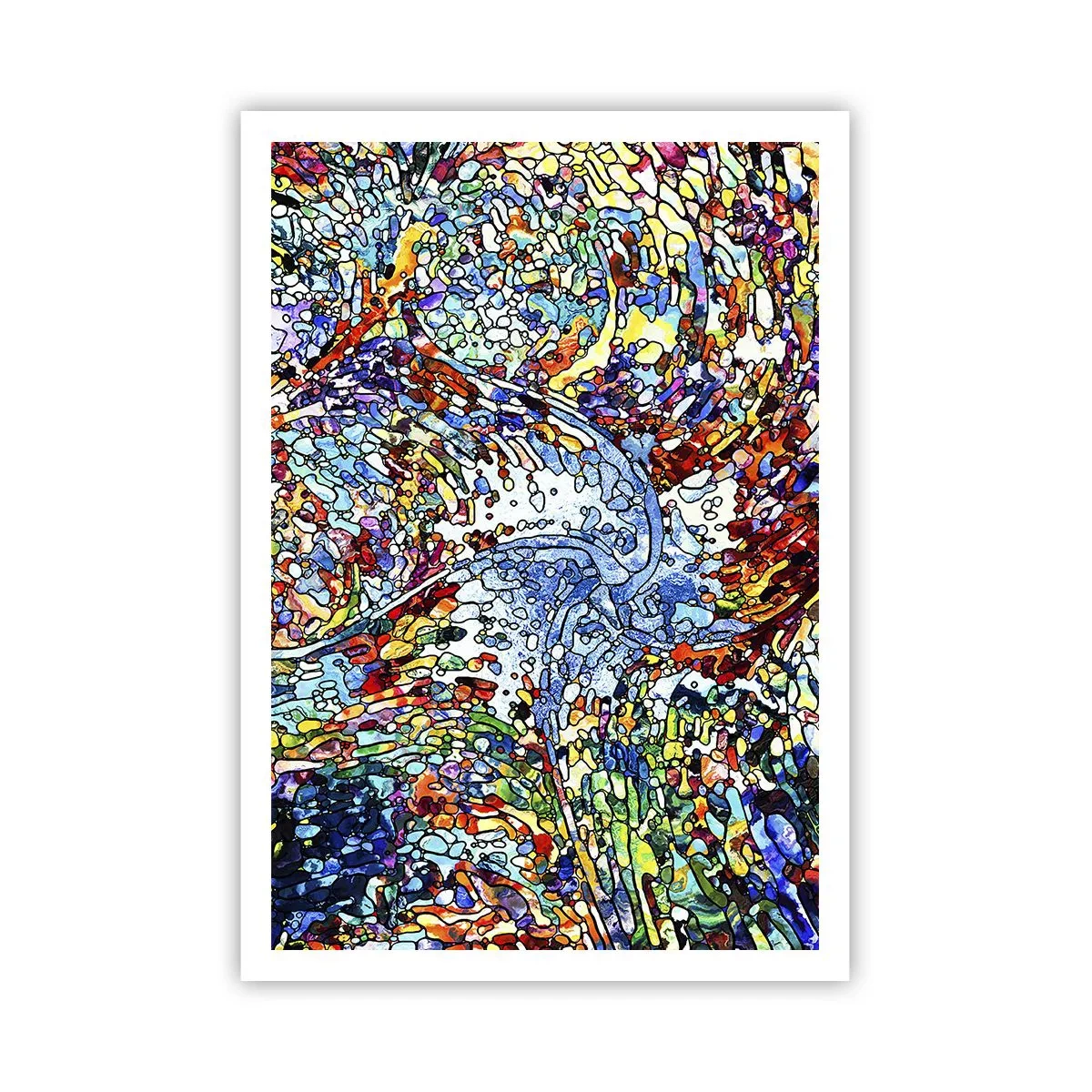 Plakat - Dråbe af farvet glas - 70x100 cm