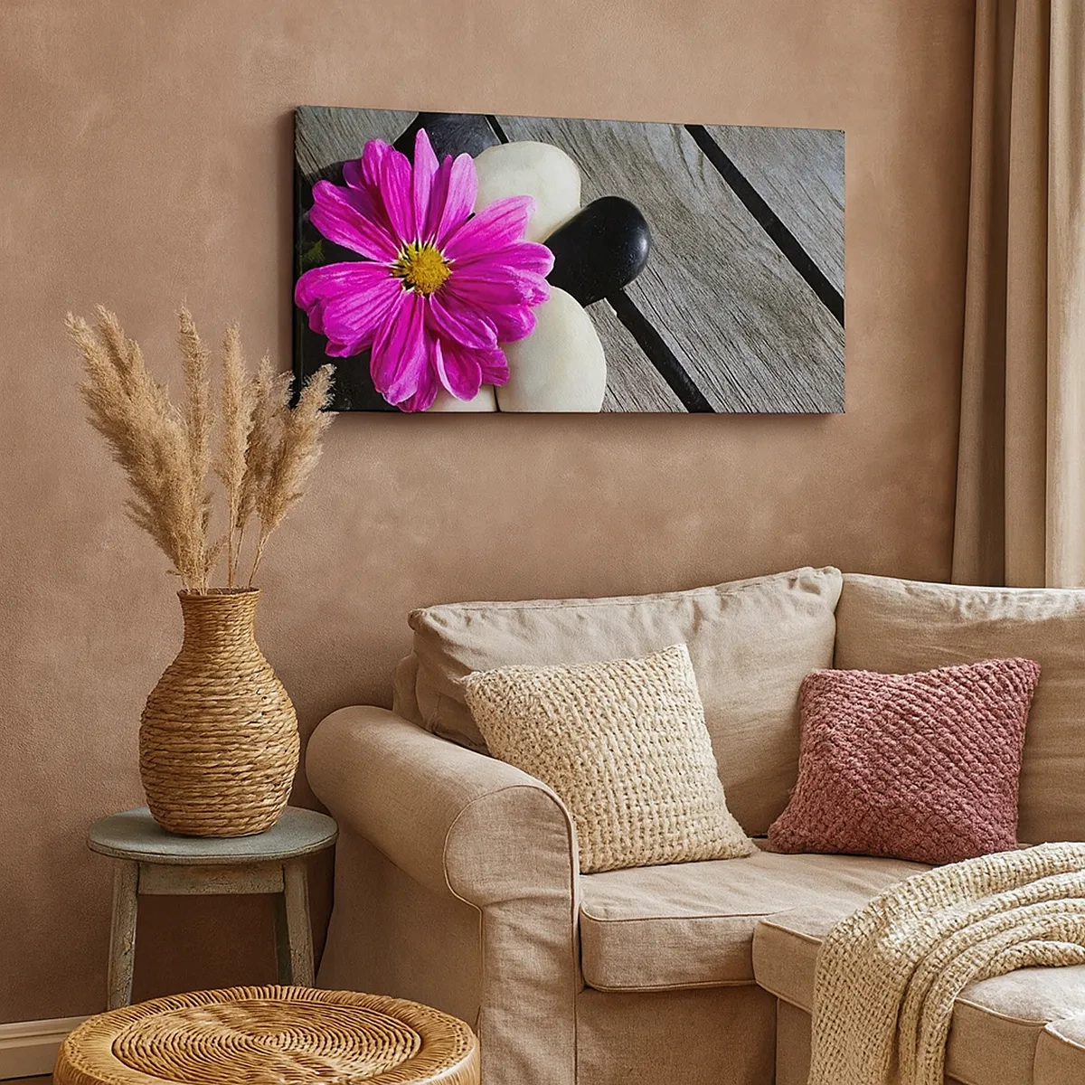 Lærredstryk - Billede på lærred - Hvil på molen - 30x30 cm