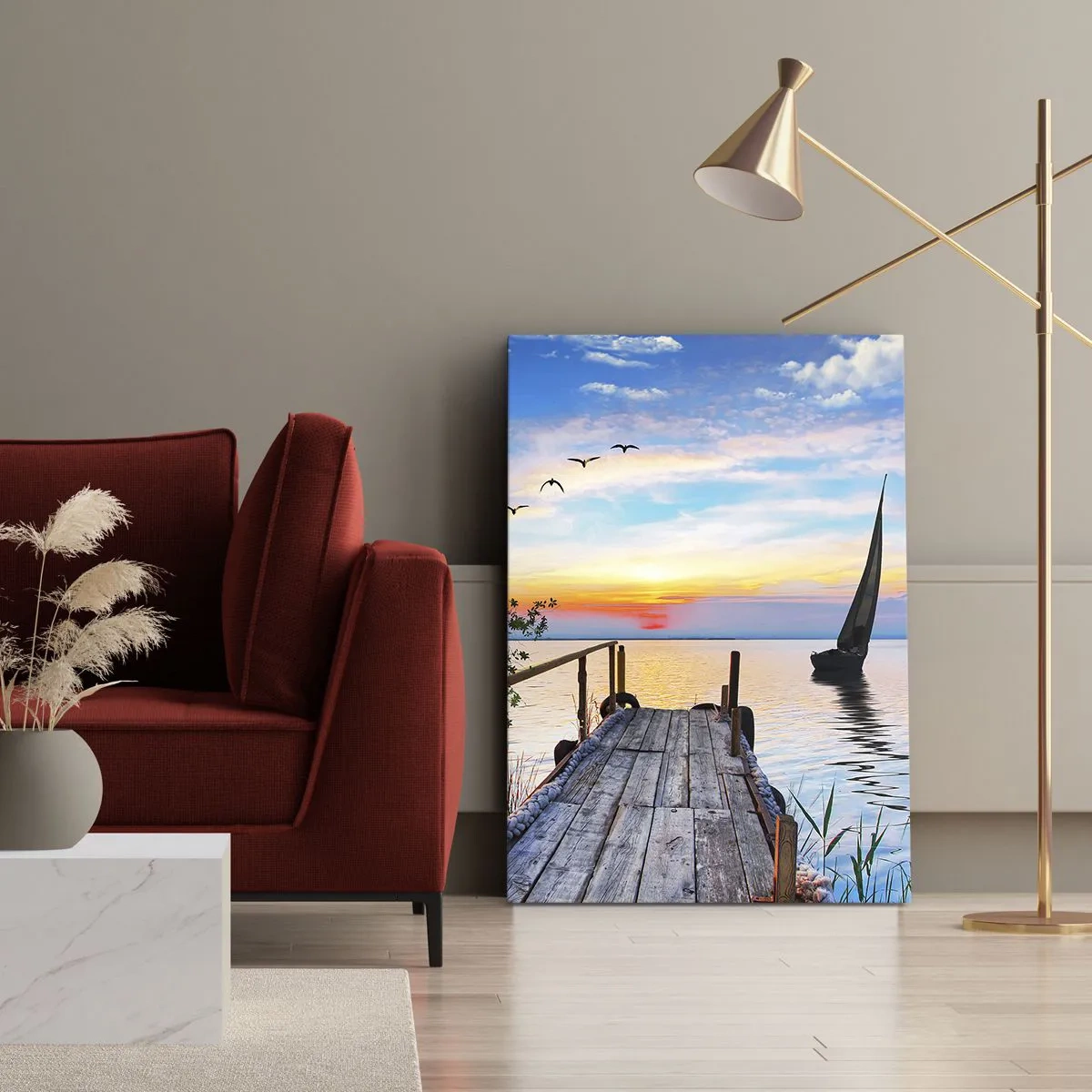 Lærredstryk - Billede på lærred - Godaften - 50x70 cm