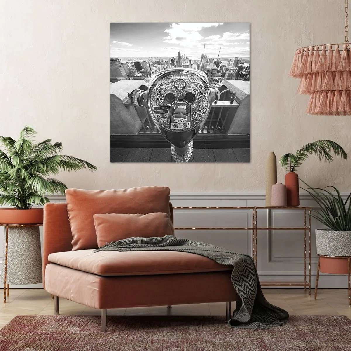 Lærredstryk - Billede på lærred - Byen over byer - 70x70 cm