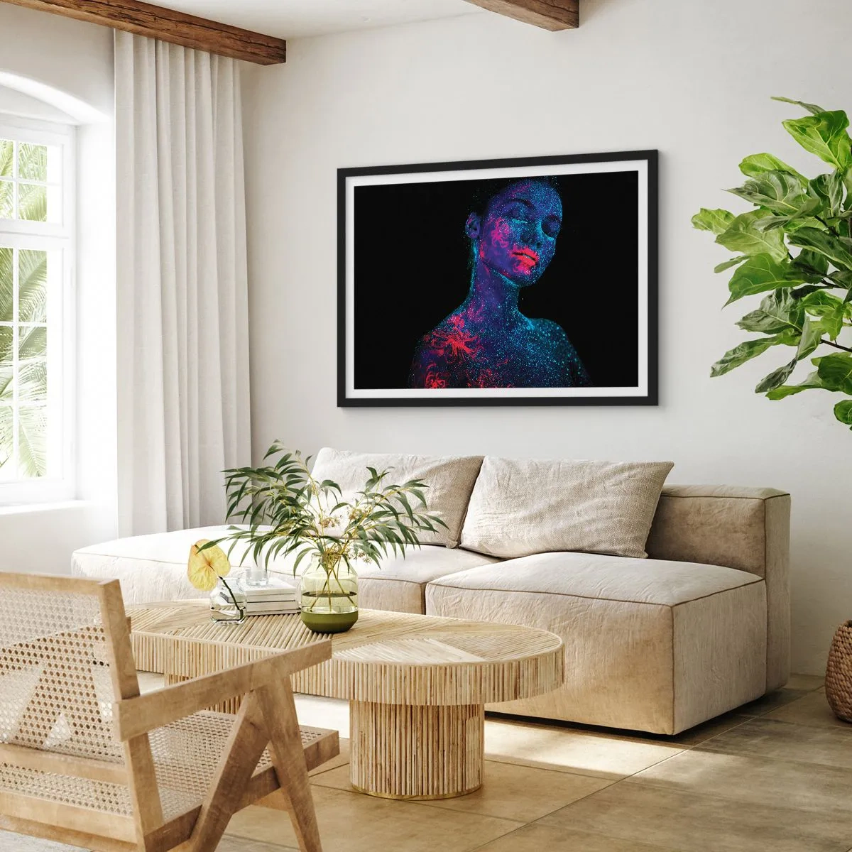 Plakat i sort ramme - I stjernestøv - 50x40 cm