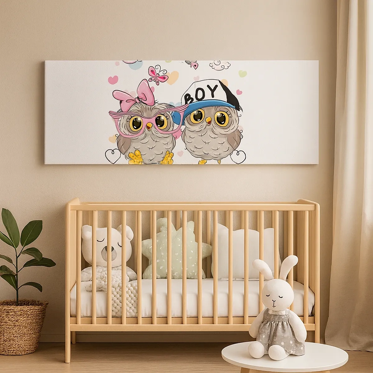 Lærredstryk - Billede på lærred - Lad os elske hinanden! - 30x30 cm