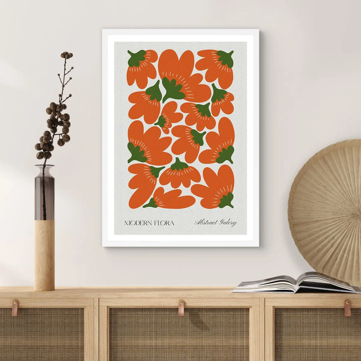 Plakat i hvid ramme - Fra en blomsts liv - 40x50 cm