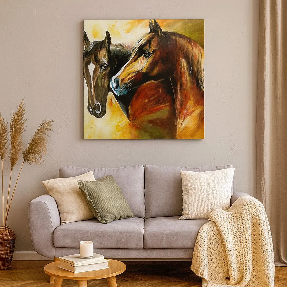 Lærredstryk - Billede på lærred - Dobbelt så charmerende - 30x30 cm