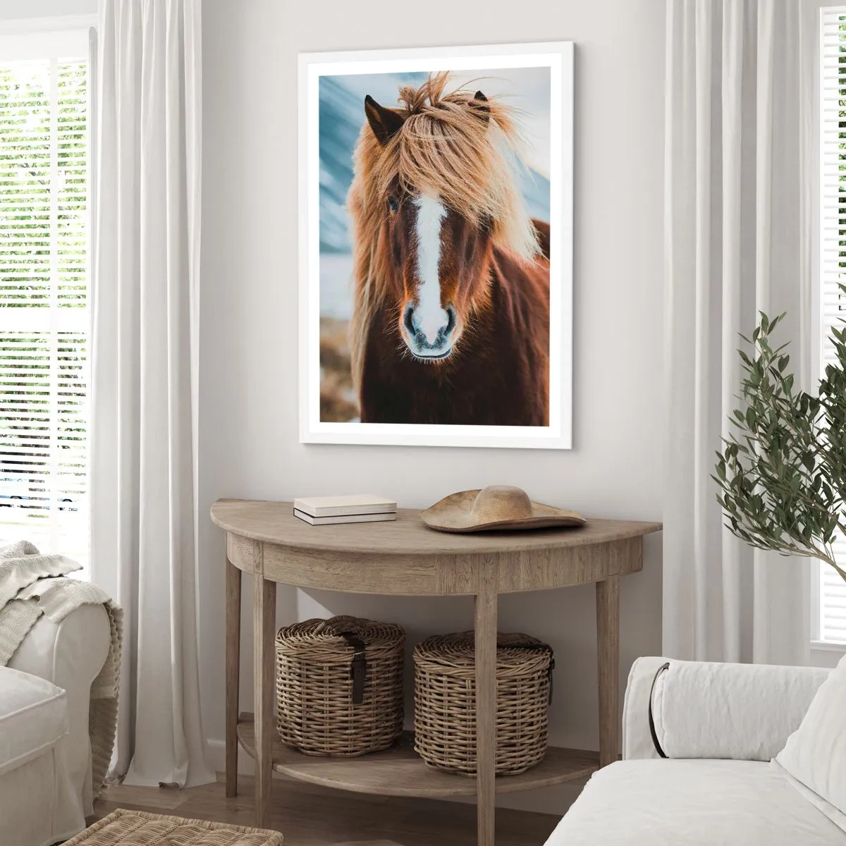 Plakat i hvid ramme - Kan du mærke friheden? - 61x91 cm
