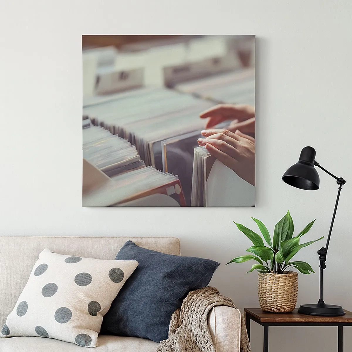 Lærredstryk - Billede på lærred - På jagt efter følelser - 30x30 cm