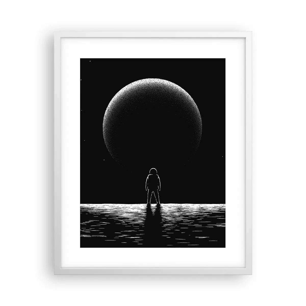 Plakat i hvid ramme - Ansigt til ansigt - 40x50 cm