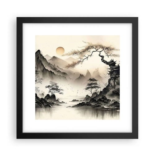 Plakat i sort ramme - Orientens unikke charme - 30x30 cm