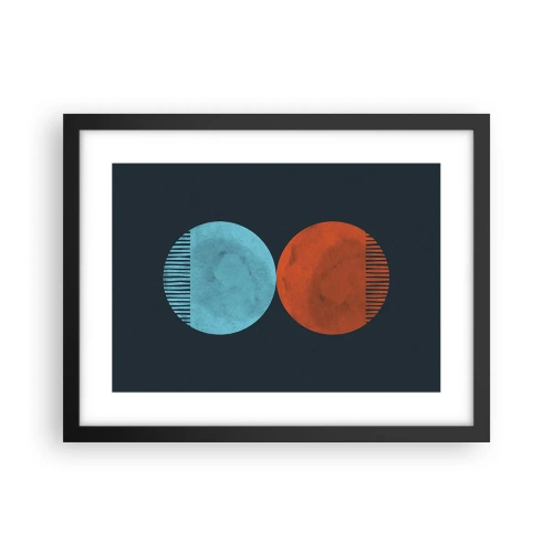 Plakat i sort ramme - Kun geometri? - 40x30 cm