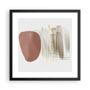 Plakat i sort ramme - Abstrakt kolonnade - 40x40 cm