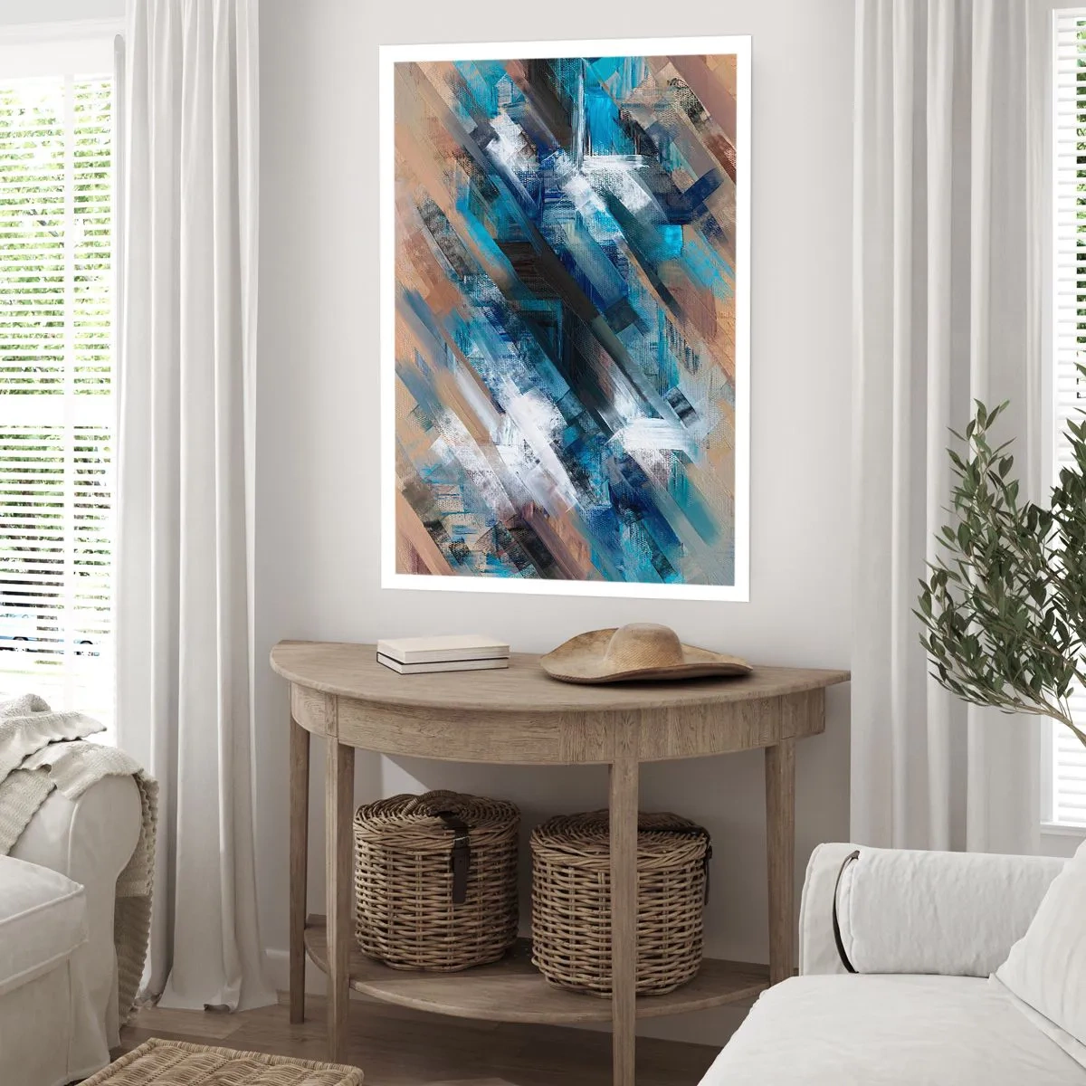 Plakat - På en blå skråning - 70x100 cm