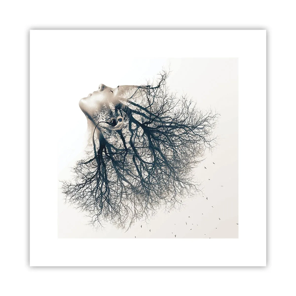 Plakat - Lyttede til træets hvisken - 30x30 cm