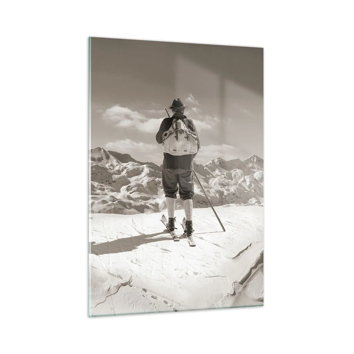 Billede på glas - Og bjergene er de samme - 50x70 cm