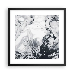 Plakat i sort ramme - Jordens indre - 40x40 cm