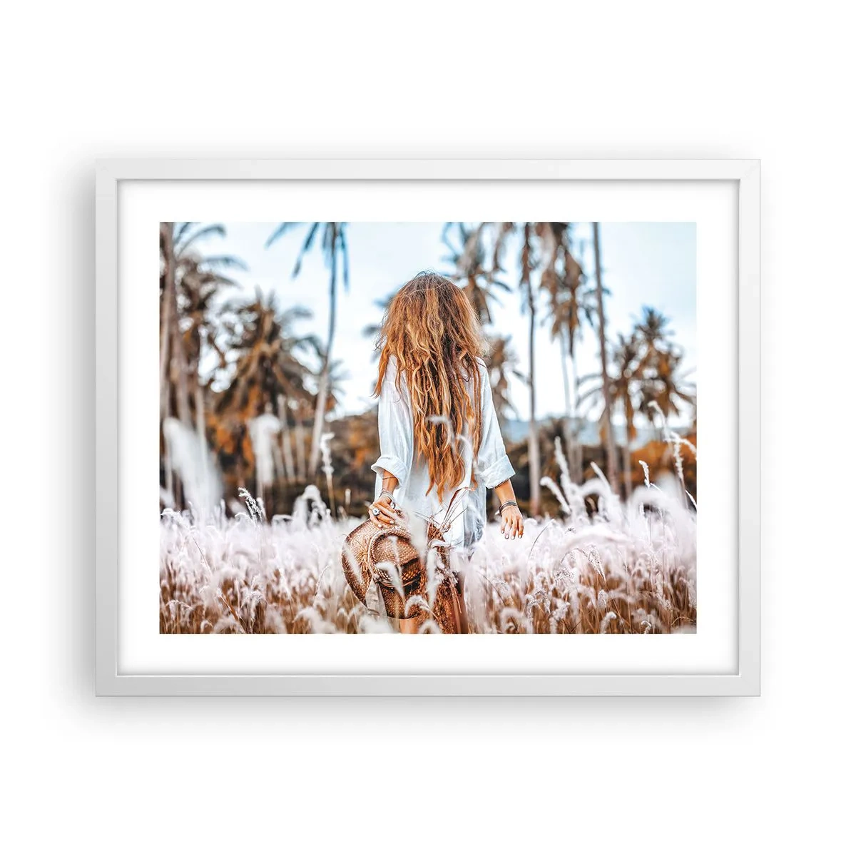 Plakat i hvid ramme - Født af græsdun - 50x40 cm