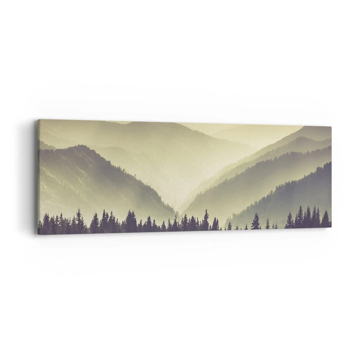 Lærredstryk - Billede på lærred - Bag de syv bjerge... - 90x30 cm