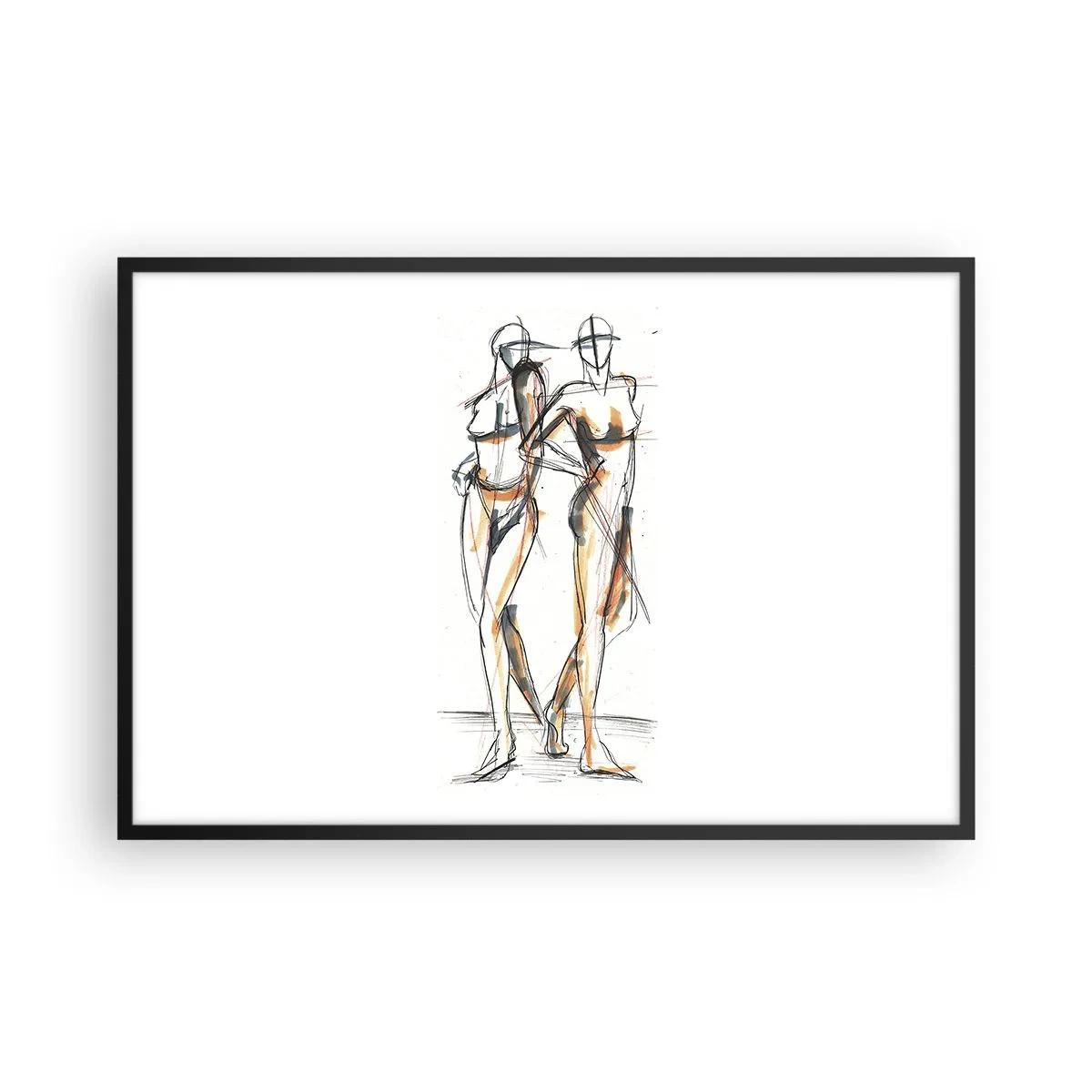 Plakat i sort ramme - En undersøgelse af charme - 91x61 cm