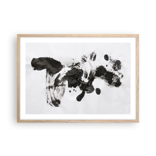 Plakat i ramme af lyst egetræ - En metode i galskaben? - 70x50 cm