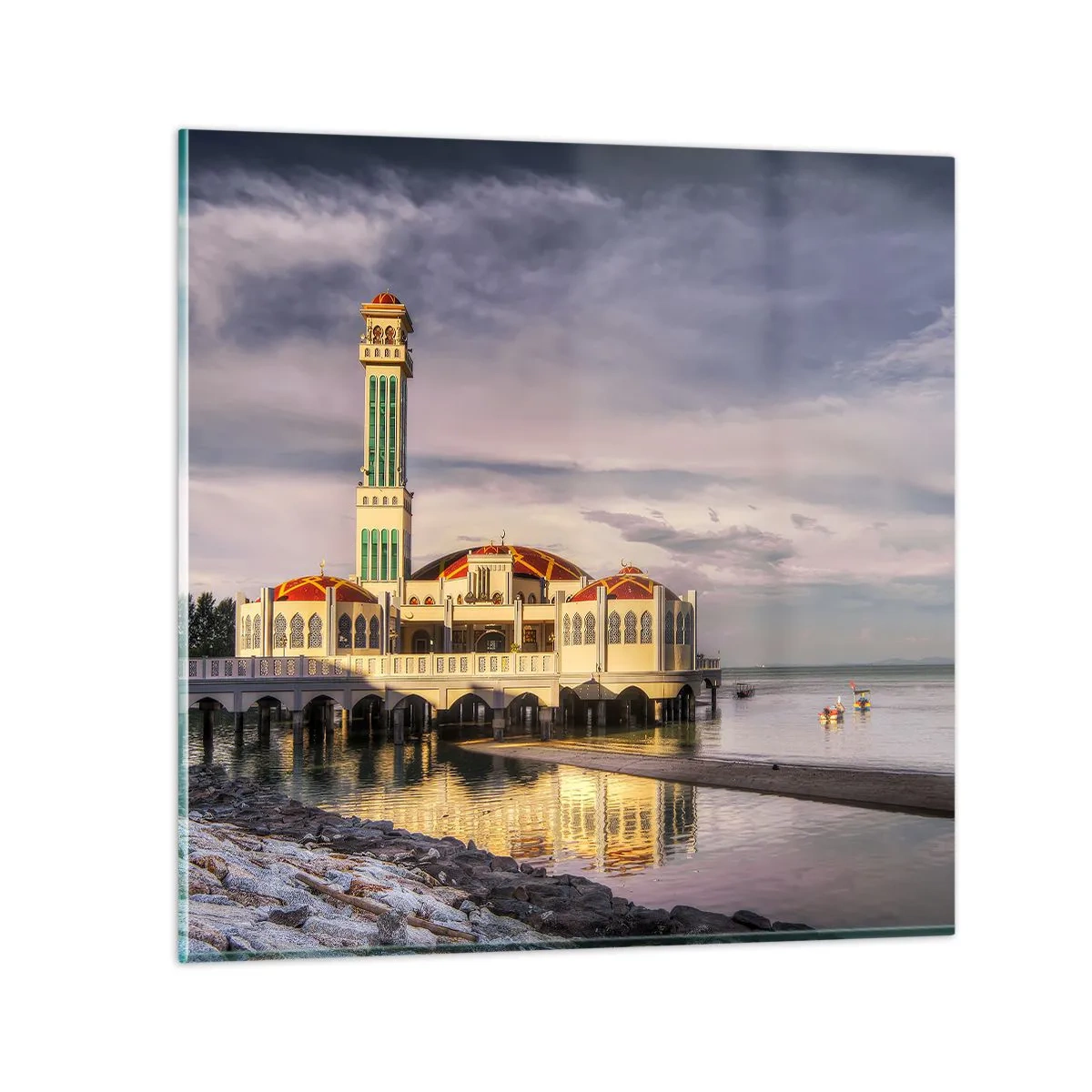 Billede på glas - Naturens tempel - 40x40 cm