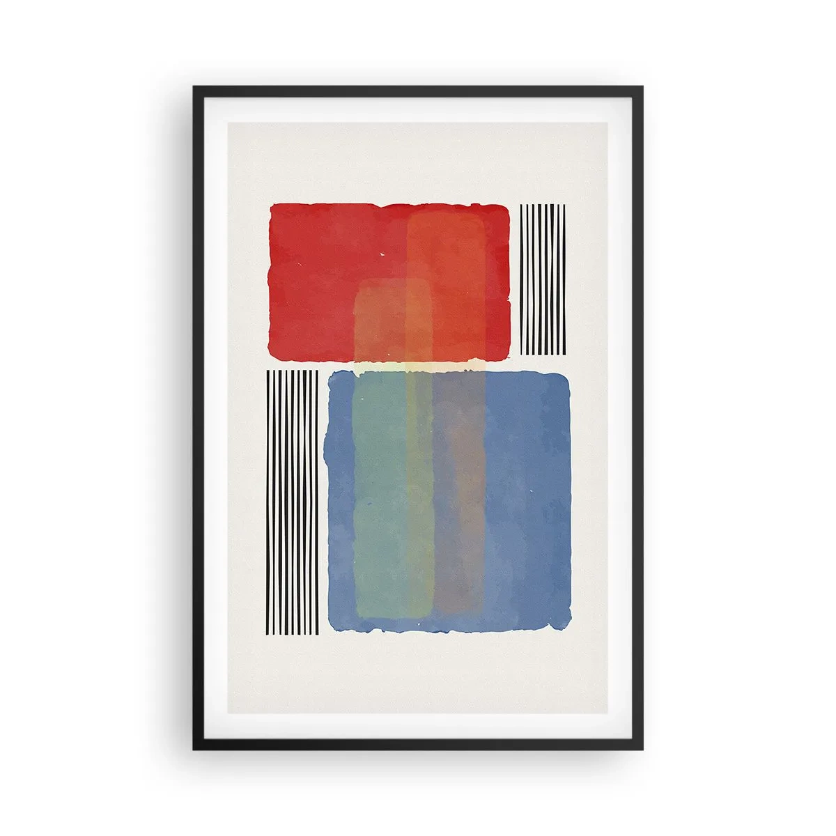 Plakat i sort ramme - Geometriens ånd og bogstav - 61x91 cm