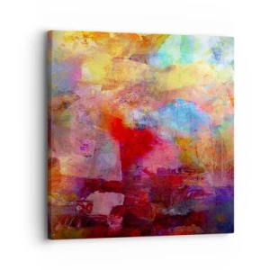 Lærredstryk - Billede på lærred - Et kig ind i regnbuen - 30x30 cm