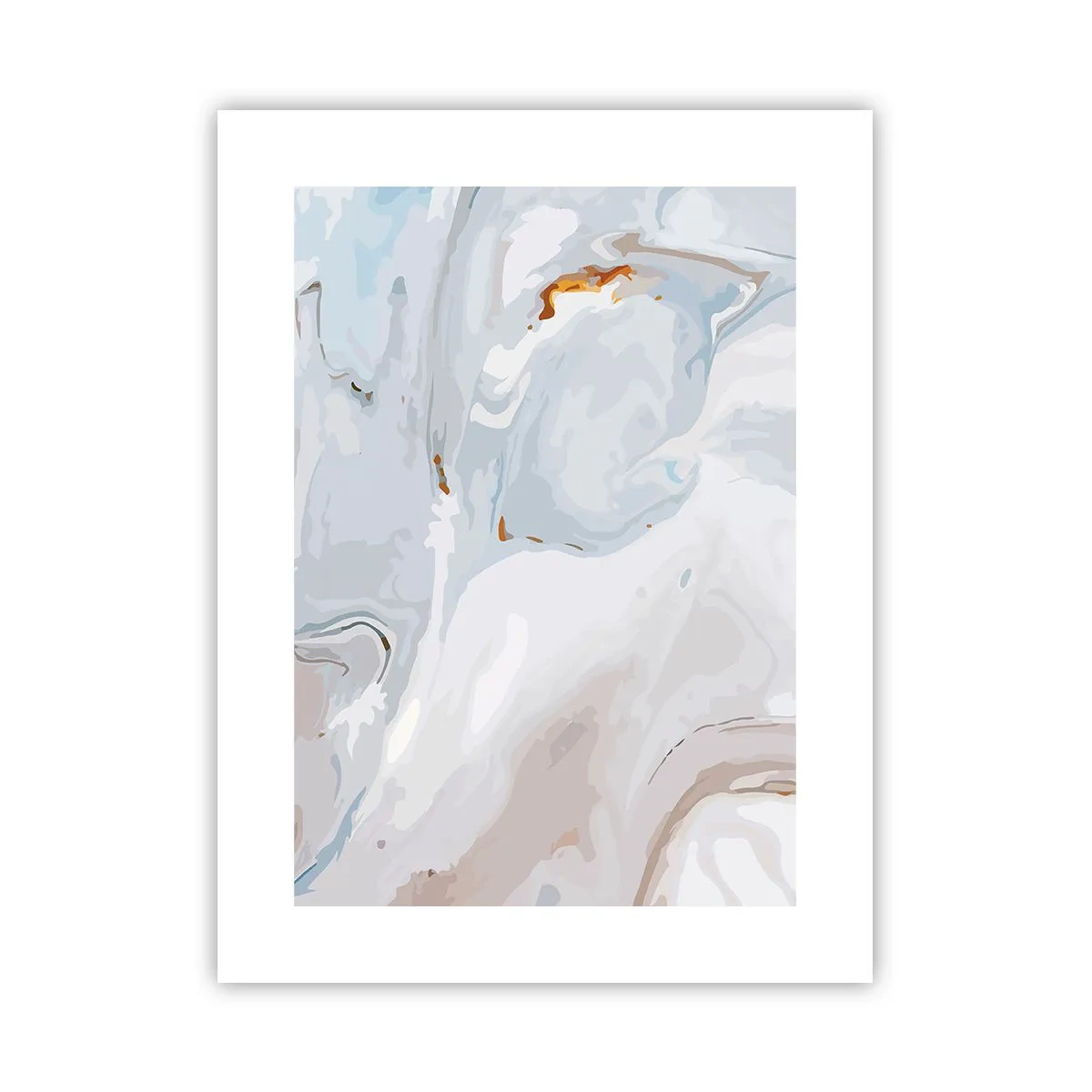 Plakat - Hvid opløftet - 30x40 cm