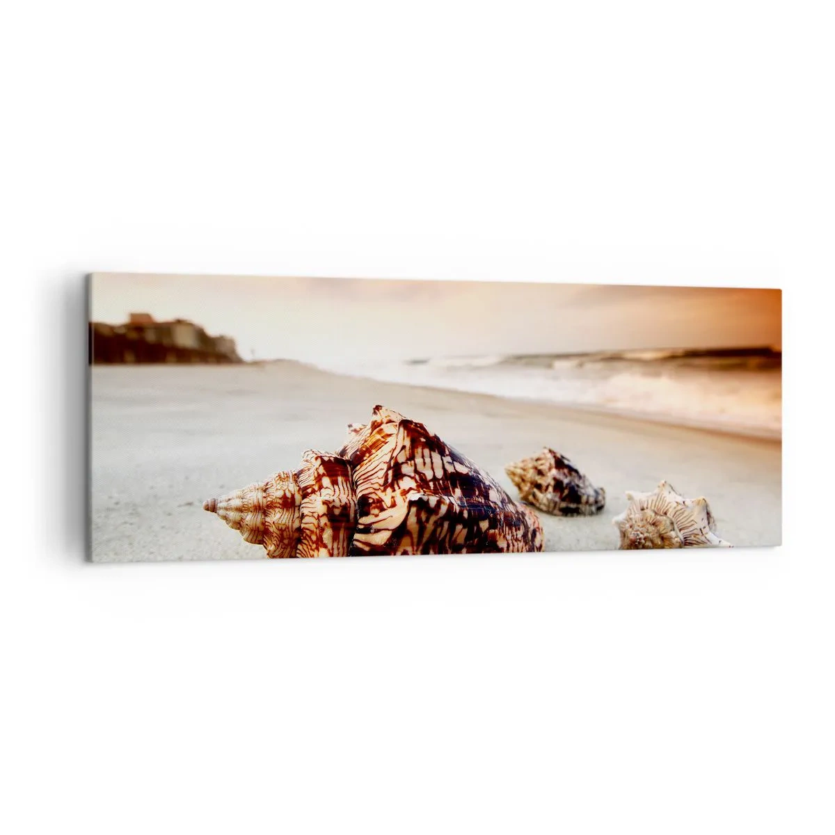 Lærredstryk - Billede på lærred - Bølgebevægelser - 140x50 cm