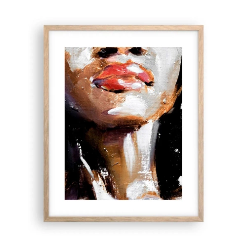 Plakat i ramme af lyst egetræ - Stolthed uden fordomme - 40x50 cm