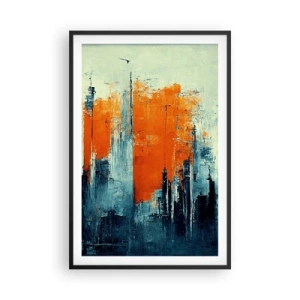 Plakat i sort ramme - Moderne landskab - 61x91 cm
