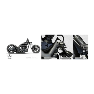 Prøve Fototapet Premium Sand - For frihedselskere - Automotive, Motorcykel, Chopper - 100x30 cm