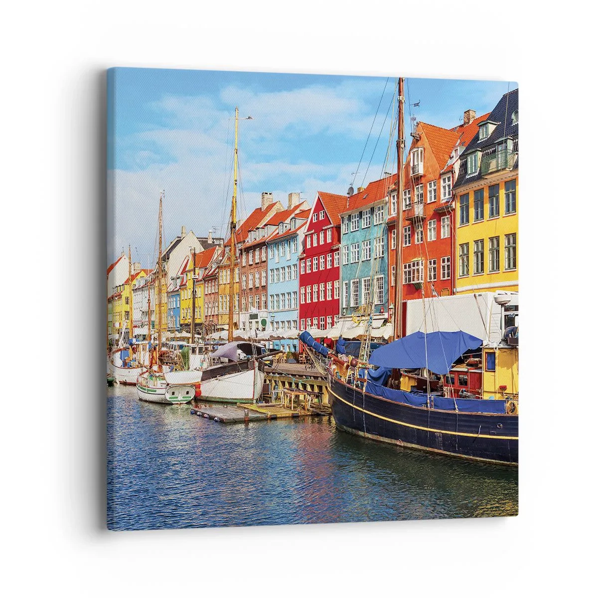 Lærredstryk - Billede på lærred - Glædelig kaj - 40x40 cm