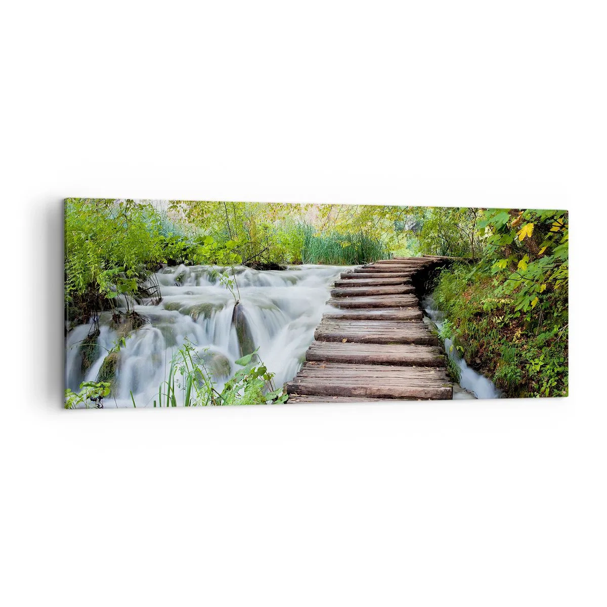 Lærredstryk - Billede på lærred - Overhovedet ikke stille vand - 140x50 cm
