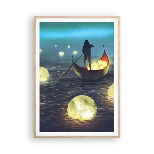 Plakat i ramme af lyst egetræ - Ting, som filosoffer aldrig har drømt om - 70x100 cm