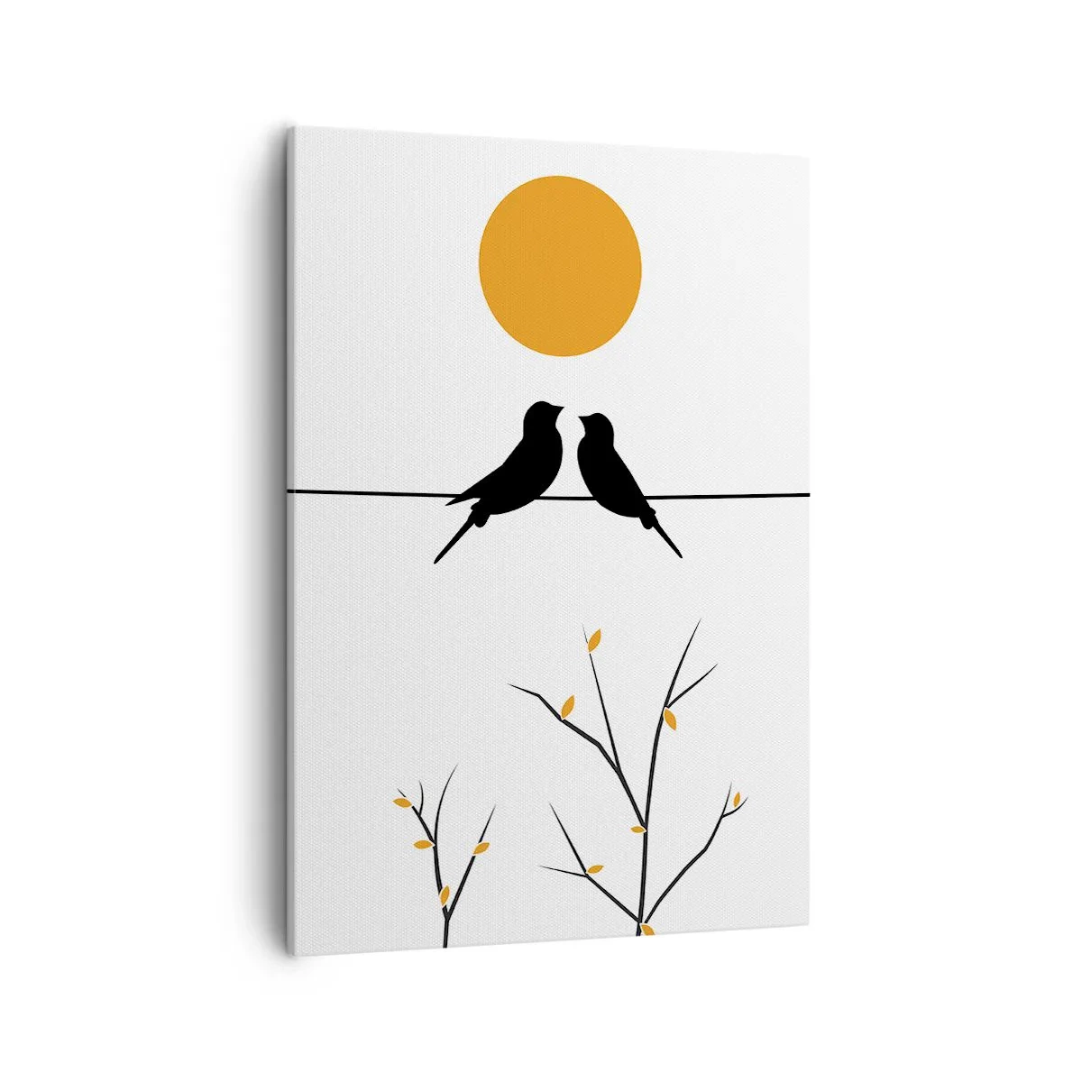 Lærredstryk - Billede på lærred - Nattergal - 50x70 cm
