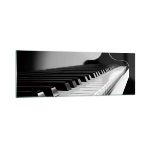 Billede på glas - Harmoni af former og farver - 90x30 cm