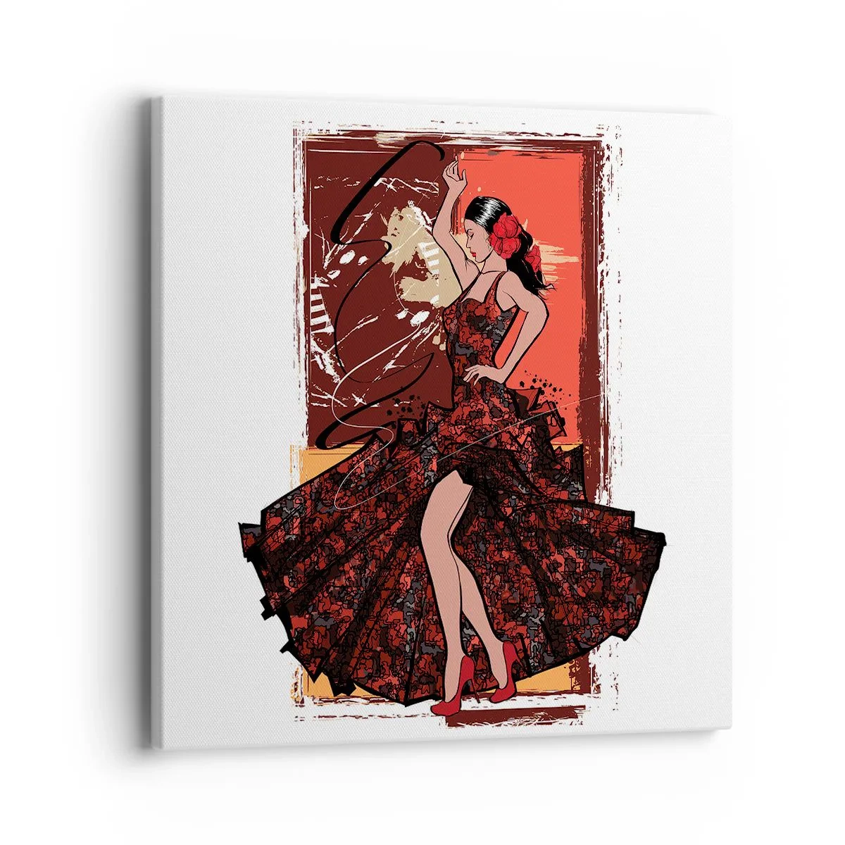 Lærredstryk - Billede på lærred - I hjertets rytme - 40x40 cm