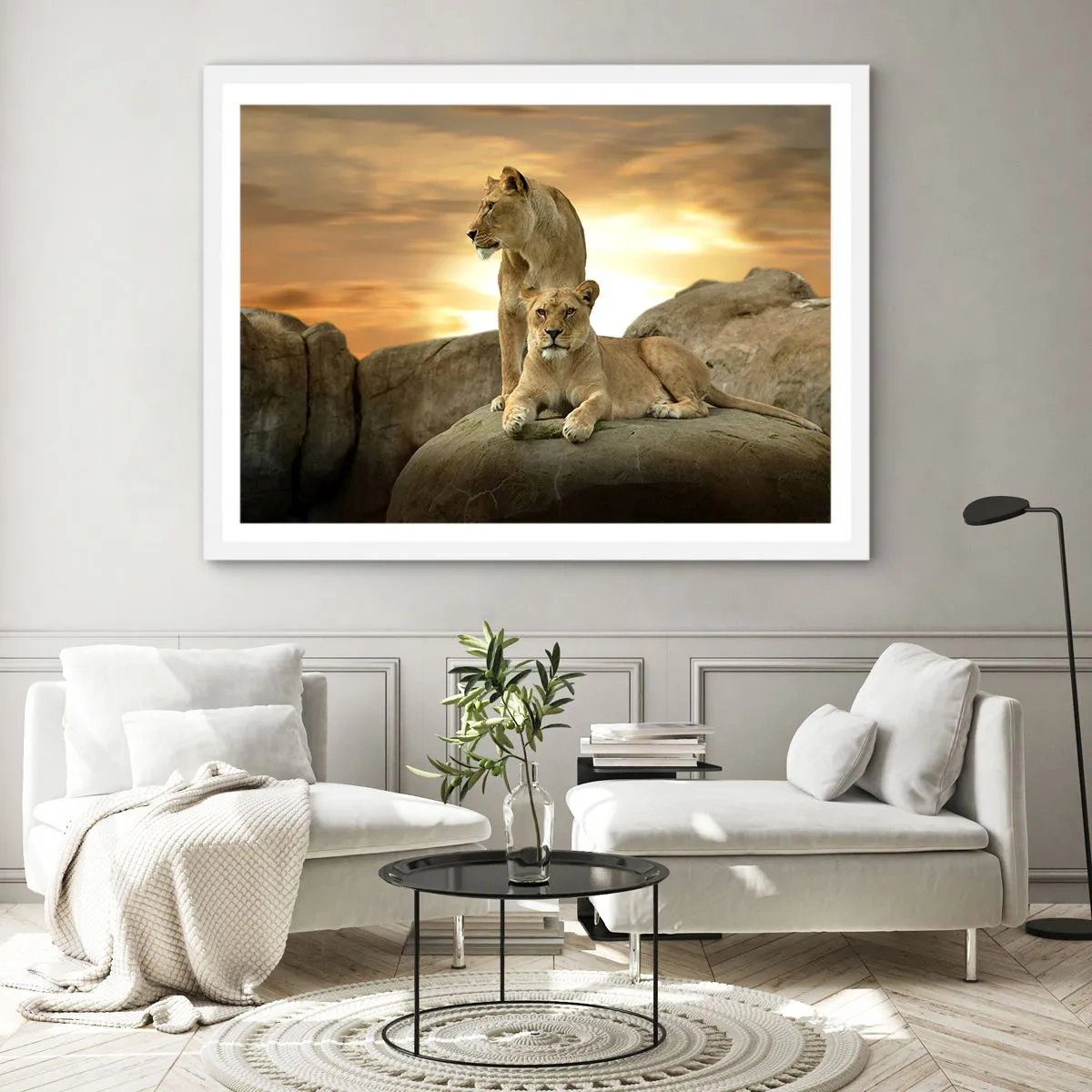 Plakat i hvid ramme - Kongelig majestæt - 50x40 cm