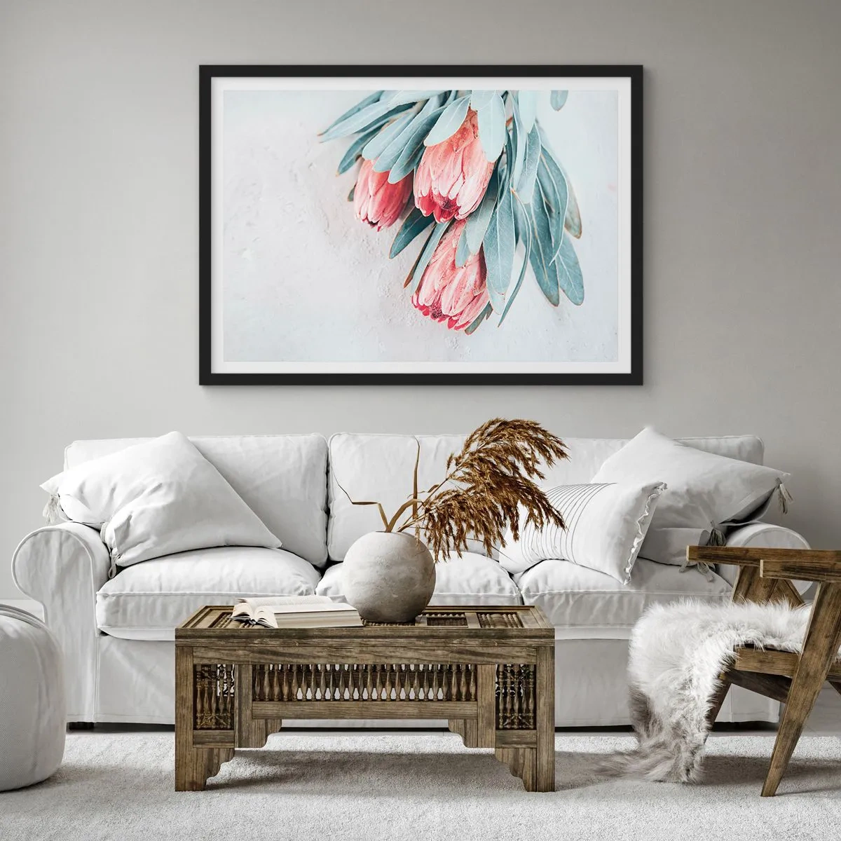 Plakat i sort ramme - Skammer sig over deres egen skønhed - 50x40 cm