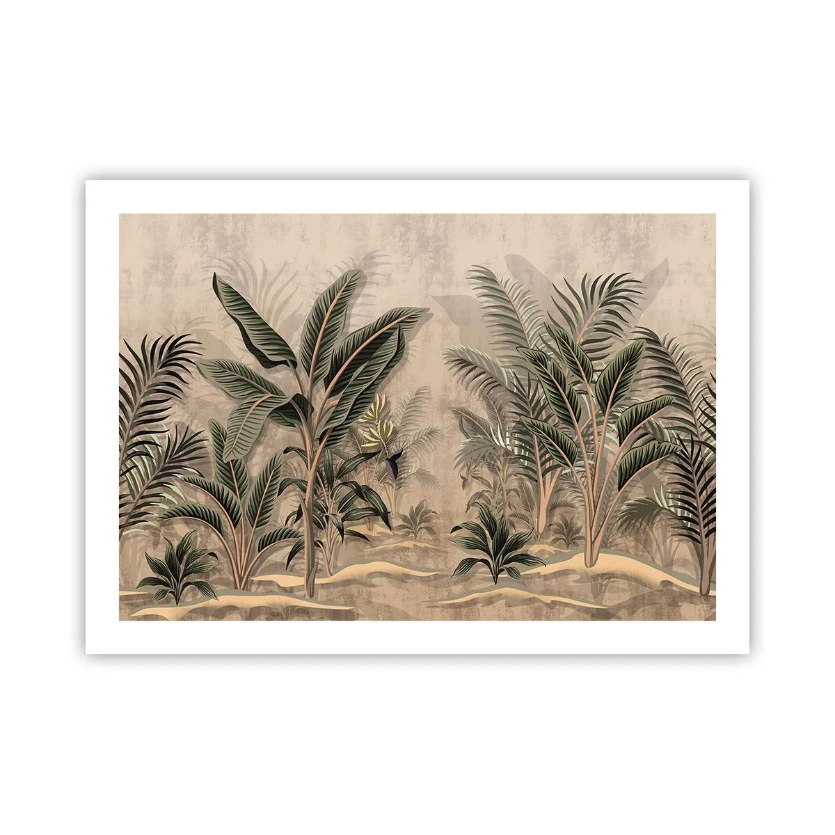 Plakat - Gravering i kolonistil - 70x50 cm