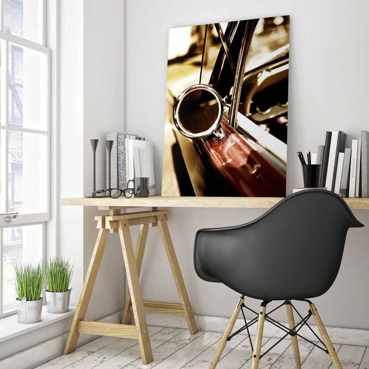 Billede på glas - En bil med sjæl - 50x70 cm