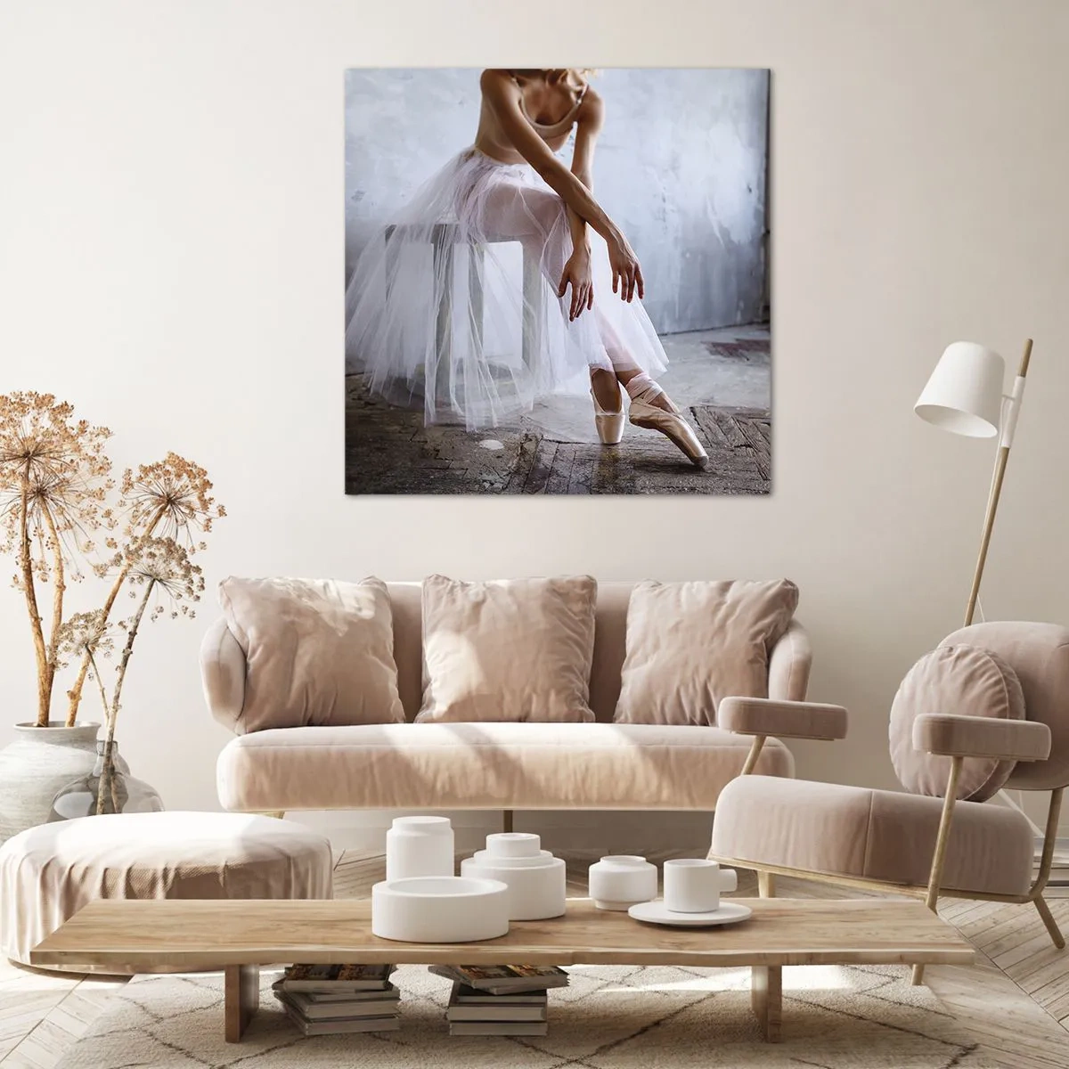 Lærredstryk - Billede på lærred - Før rampelysene skinner - 70x70 cm